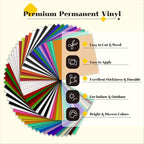 HTVRONT Permanent Vinyl 57 Pack 12"x12", Compatible - Image 6