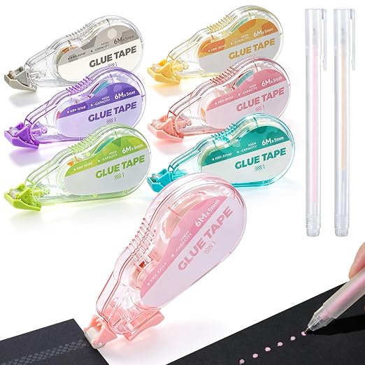 Scrapbook Tape Set, 6 Pack Double Sided Tape Roller by Unknown