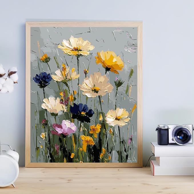 CHWGLFGG Paint by Numbers Kit for Adults Beginner, Wild Flowers Adult Paint by - Image 2