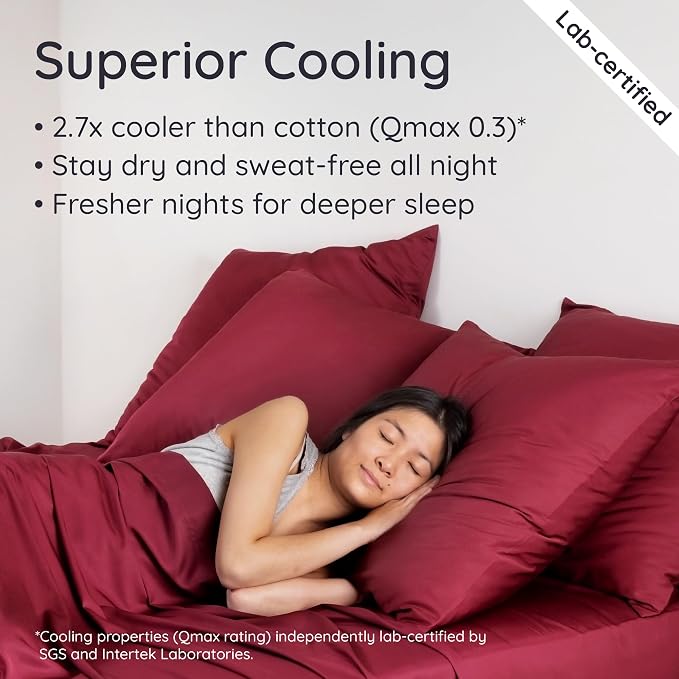 Bambaw 100% Viscose Derived from Bamboo Fitted Sheet Queen Size, Cooling Fitted - Image 3