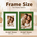 Solid Wood 6x8 Picture Frame Beaded Frame - Image 3