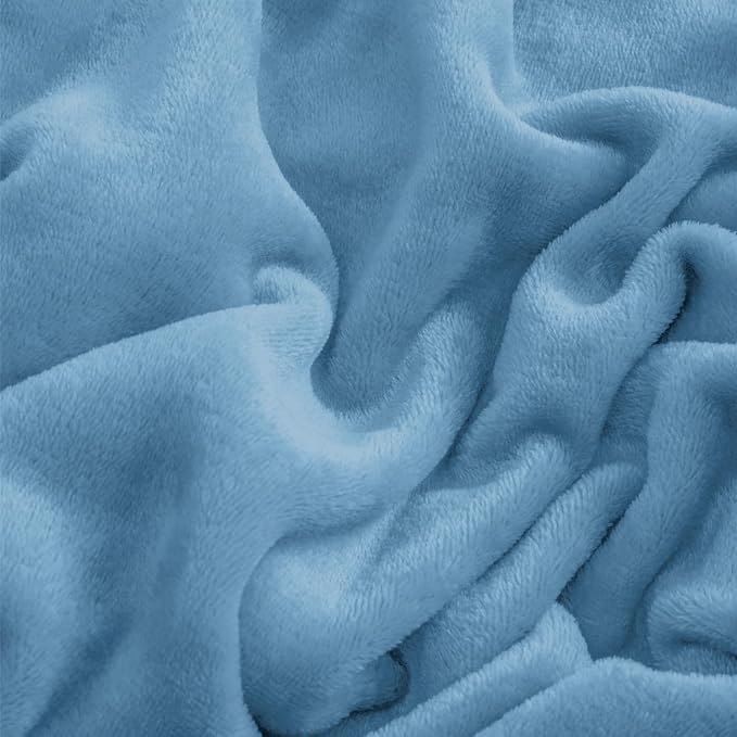 BEDELITE Flannel Sheets Queen Size Forever Blue - Image 5