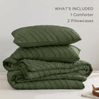 Andency Olive Green Twin/Twin XL Comforter Set, Twin Bed Boho Soft Warm Cute - Image 6