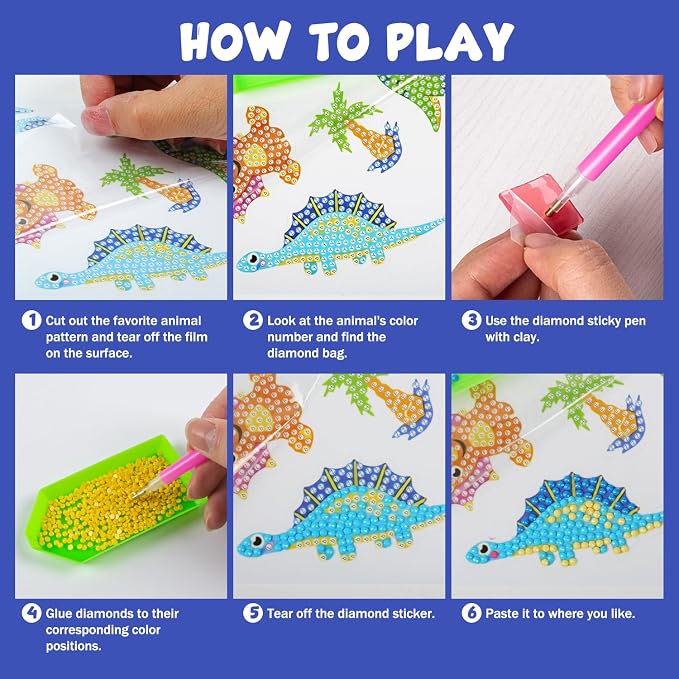 Labeol Diamond Art Kits for Kids Boys and Girls Ages 6-8-10-12 Easy to DIY - Image 3