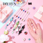 Tondiamo 24 Pcs Beadable Keychain Bars Bulk Blank DIY Metal Beaded Keychain - Image 3