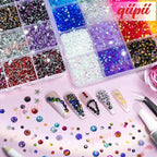qiipii 48 Color 4mm Jelly AB & Crystal Colorful Resin Rhinestones - Image 4