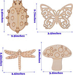 54PCS Unfinished Blank Wooden Cutouts Craft - Image 3
