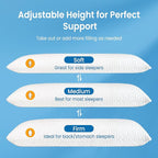 QUTOOL Cooling Pillow for Sleeping, CertiPUR-US Shredded Memory Foam Full Body - Image 4