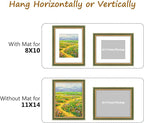 Golden State Art, 11x14 Ornate Picture Frame Holds 8x10 Photo, build-in hangers - Image 5