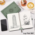 EMSHOI Blank Journal Notebook, 320 Pages, A5 Size | Leather Hardcover, 100 GSM - Image 5