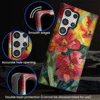 Case for Samsung Galaxy S23 Ultra Case, Vintage Floral Girly Design Hybrid Dual - Image 5