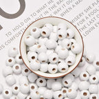 AD Beads Wood Spacer Loose Wooden Craft Beads Big Hole Beads Assorted - Image 2