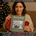 9 x 12 Sketchbook, 68lb/100gsm Sketch Pad 100 Sheets Spiral Bound Acid Free - Image 8
