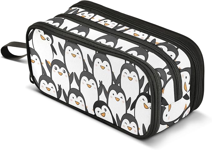 Cute Penguin Pencil Case Box Boys Girls Large Pencil Pouch by BOENLE-WELCOMEYOURCOMING