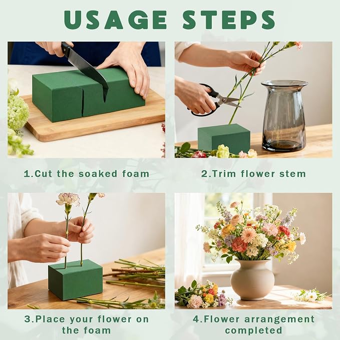 Prashent 6 Pcs Floral Foam Blocks, DIY Craft Supplies - Image 2