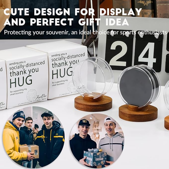 JupDec Hockey Puck Display Case Acrylic Clear Holder - Image 5