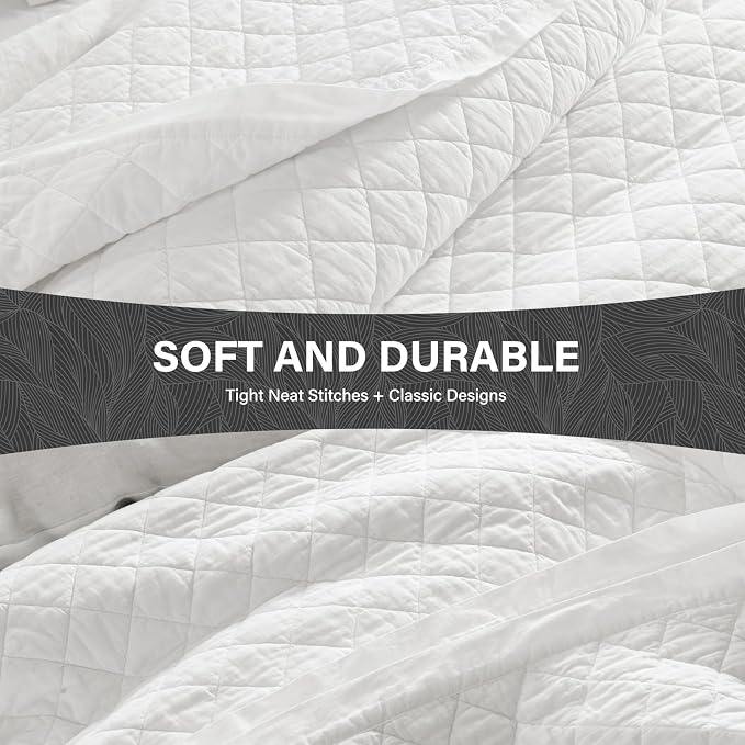 SahSahCasa Quilt Set Queen Size, 100% Cotton Quilt Bedding Set Bedspread - Image 4
