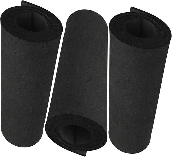 3-Pack 6mm Thick Black Eva Foam Sheets roll, 13.9" x 49" Premium eva Craft Foam by MEARCOOH