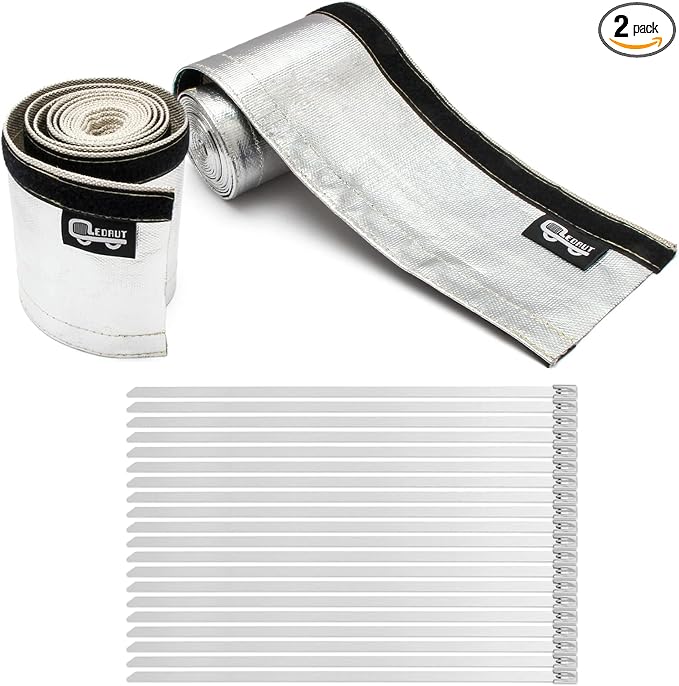 Heat Shroud Sleeve Aluminized 2 Pcs by LEDAUT