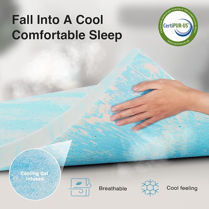 Novilla Memory Foam Mattress Topper California King - Image 3