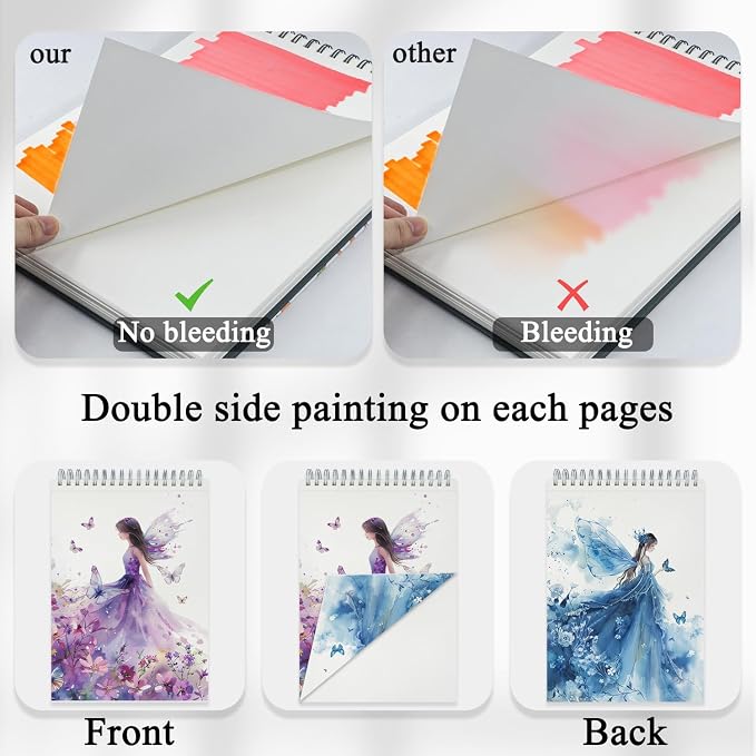 Belenova 9" x 12" Marker Paper Pad, 100 Sheets leedproof Drawing Paper - Image 5