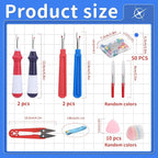 68 Pcs Seam Ripper Set, 2 Large, 2 Small, and 2 Colorful Stitch Rippers - Image 2