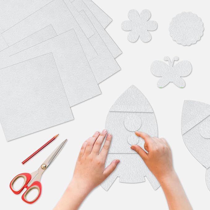 Morcheiong 50 Pcs Felt Fabric Soft Felt Fabric Sheet - Image 4