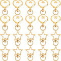 20 PCS Star Swivel Keychain Clasps, Heavy Duty Star Heart Shaped Spring Snap by Isslly