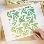 Geometric Texture Stencils for Crafts Reusable 36Pcs Stencils | DIY Art - Image 6