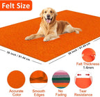 XSEINO Orange Large Felt Fabric 36" X 36 ", 1.4 mm Thick Soft Felt Fabric Sheet - Image 2