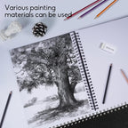 CONDA 9"x12" Double-Sided Hardbound Sketchbook, 60 Sheets, Heavyweight - Image 6
