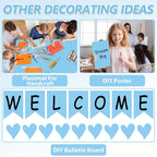 Sky Blue Bulletin Board Paper Roll Light Blue Bulletin Board Background Paper - Image 5