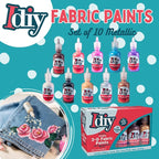 Metallic Fabric Paint Set- 10 Colors Permanent 3D Fabric Paint - Image 2