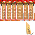 KLAPiT Super Hook - Heavy-Duty Adhesive Gold Wall Hooks, Holds Up to 11 lbs, Waterproof, No Damage, Easy Install on Tile, Wood, Stone, Glass & Metal - Made of Steel (Gold, 24pc)