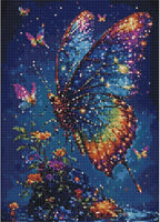 Mew Galaxy Butterfly with Flowers Diamond Painting Kits - Image 2