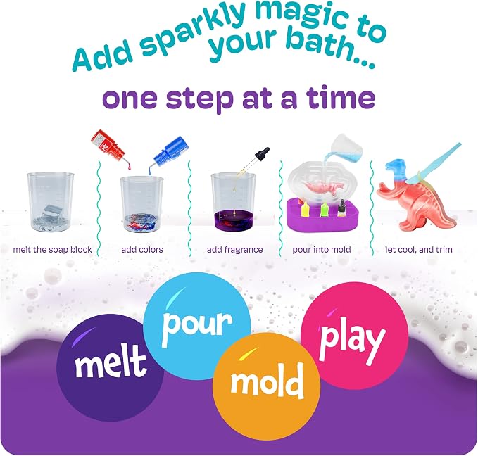 Dan&Darci Dino Soap Making Kit for Kids, Dinosaur Science Toys Kits, Gifts for - Image 5