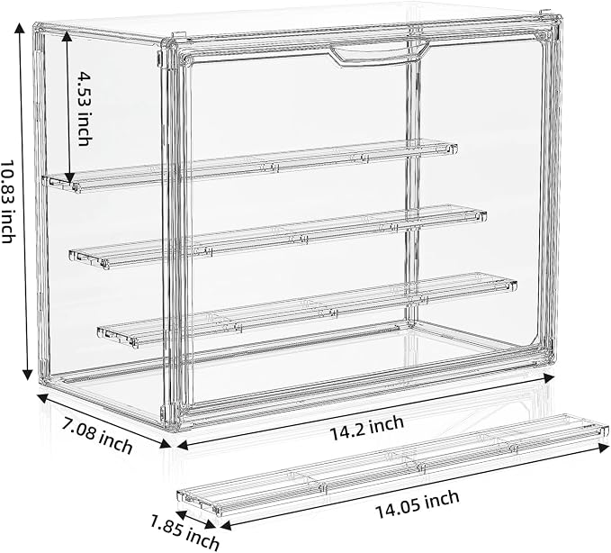 Clear Acrylic Display Case for Collectibles 4 Layer Hobby Figure Display Case - Image 7