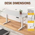 Veken 63×27.6 Inch Large Electric Standing Desk, Gaming Table, Suit students - Image 2