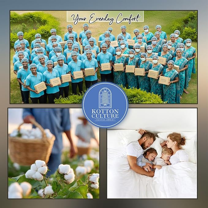 Kotton Culture 3 Pc Duvet Cover Queen Size/Full Size Set-100% Egyptian Cotton - Image 7