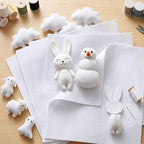 HaoFeiJH 6 Pcs White Soft Felt Fabric Sheets - Image 3