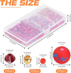 Rired 27 Glass Beads for Jewelry Making, 8mm Round Assorted Beads - Image 2