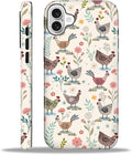 ZHEGAILIAN Case for iPhone 16 Plus, Chicken Farmhouse Animal Rooster Durable by Home
