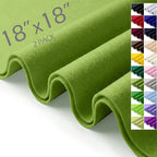 Moss Green Felt Fabric Sheets 18" x 18" 1.6mm Soft Craft Felt | Soft Precut by AblemeDeco