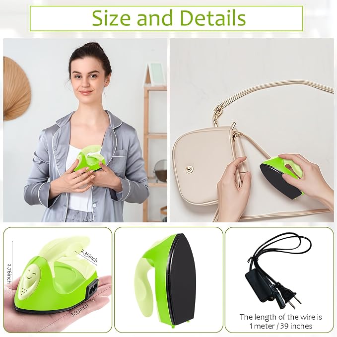 Honoson Mini Craft Iron Mini Heat Press Small Iron 3.93 x 2.36 x 2.76 in - Image 2