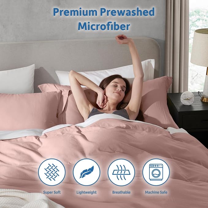 Nestl Blush Pink Duvet Cover King Size - Image 6