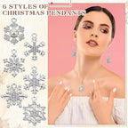 Landical 50 Pcs Winter Snowflake Charms - Image 3