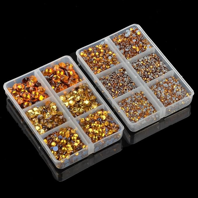 10000Pcs 2-Boxes Mixed Size Hot Fix Round Crystals Gems Glass Stones Hotfix - Image 5
