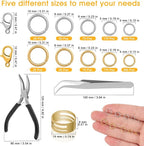 Anezus Jump Rings for Jewelry Making Supplies and Necklace Repair - Image 2
