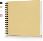 popotop 8x8 Inch Scrapbook Photo Album, 60 Page Decorative Kraft Paper Book by Popotop