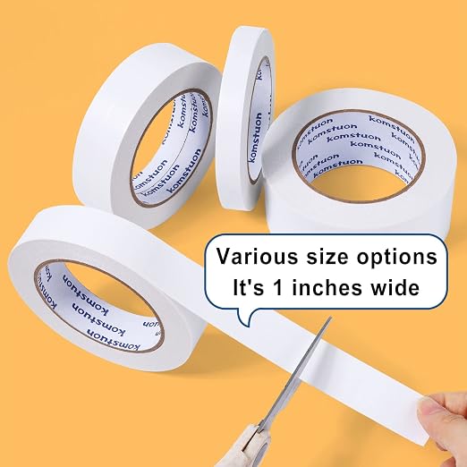 Double Sided Tape 1 Inch x 30 Yards, 3 Rolls Double-Sided Adhesive Tape - Image 5